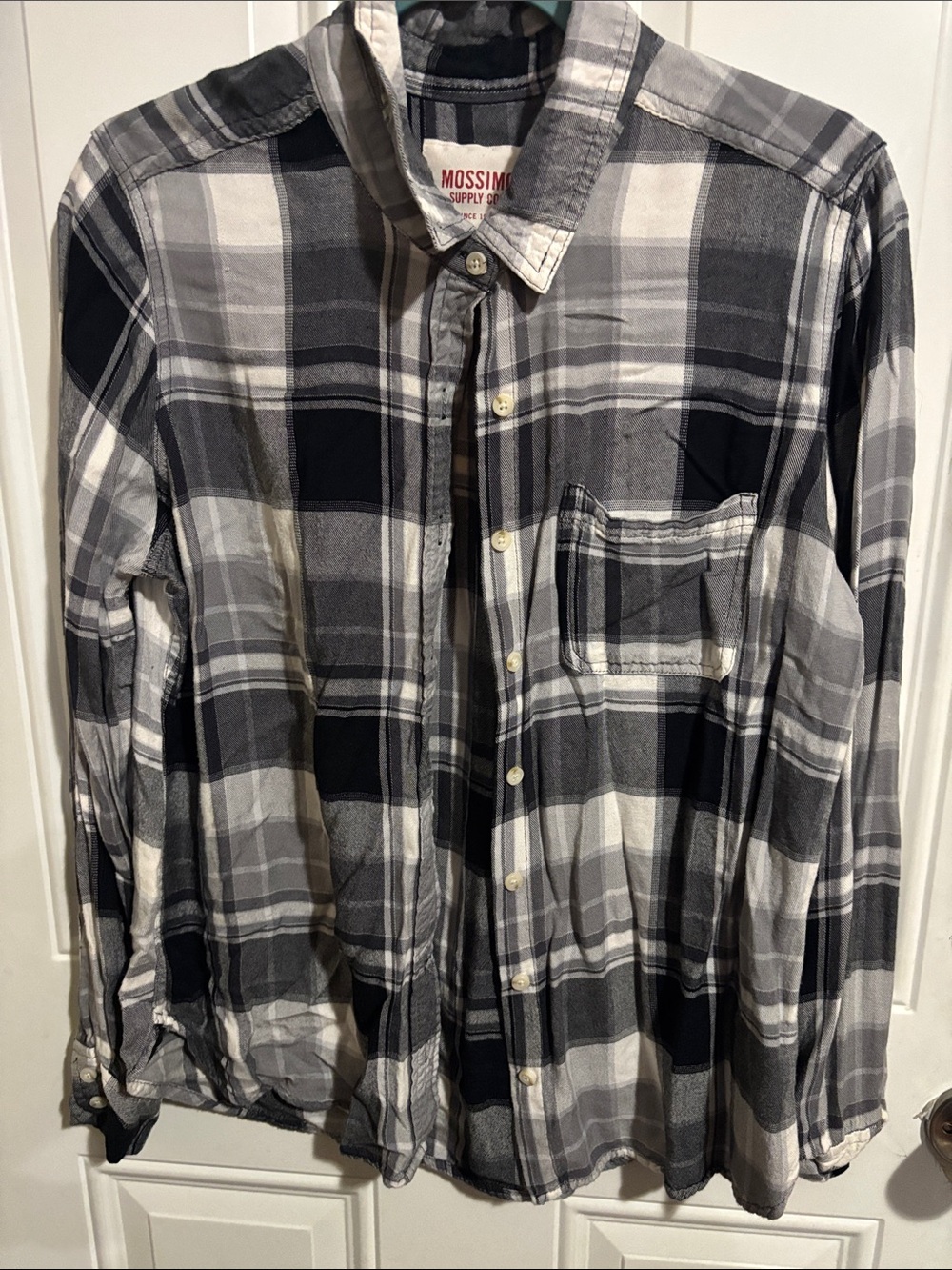 Mossimo Supply Co. Black and Gray vs Plaid Button-Down Shirt